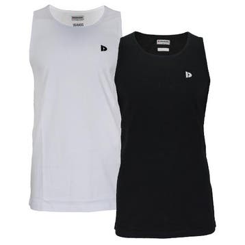 Donnay Donnay Heren - 2-Pack - Singlet James - Wit & Zwart, Verzenden, Nieuw