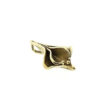 Gouden organische hanger (Hanger of bedel), Ophalen of Verzenden, Gebruikt, Goud, Overige merken