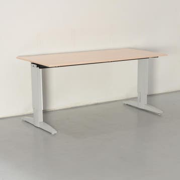 Voortman bureau, licht ahorn blad, 160 x 80 cm, hoogte, Ophalen of Verzenden, Nieuw