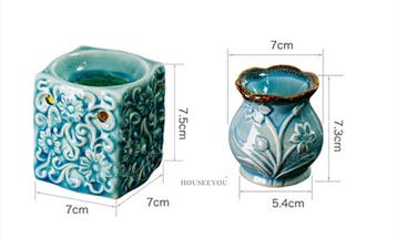 Retro Keramische Aromatherapiebrander met Crack Glaze Design, Nieuw