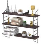 3-Lagen Wandplank – Industrieel Wandrek Hout en Metaal, Verzenden, Nieuw