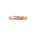 Rosegouden rozet ring met diamant 14 karaat* nieuw, Verzenden, Zo goed als nieuw, Goud