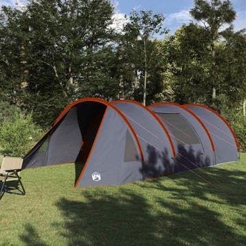 vidaXL Tunnel Tent 5-Person 5-persoons Grijs en Oranje, Verzenden, Nieuw, Tot en met 2