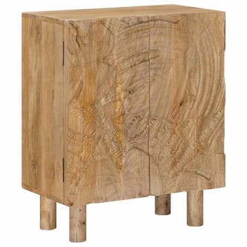 vidaXL Dressoir 53 x 30 x 65 cm Massief Mango Hout en, Huis en Inrichting, Verzenden, Nieuw, Overige houtsoorten, Minder dan 50 cm