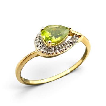 Zonder minimumprijs - Ring Zilver - peridot, Nieuw