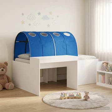 vidaXL Hoge Bed Frame met Bureau voor Kinderen 3 st Wit en, Verzenden, Nieuw, Wit, Hout