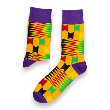 Afrikaanse sokken / Afro sokken / Kente sokken - Paars - Sma, Ophalen of Verzenden, Nieuw