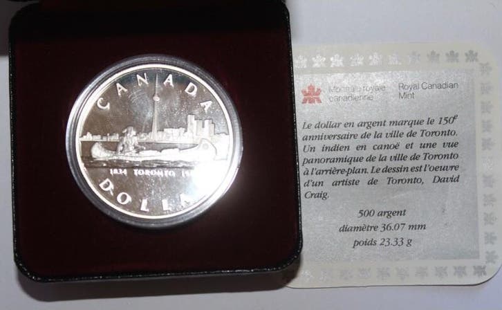 Canada Kanada Km 140 1 Dollar 1984 Toronto 1834, Postzegels en Munten, Munten | Amerika, Verzenden