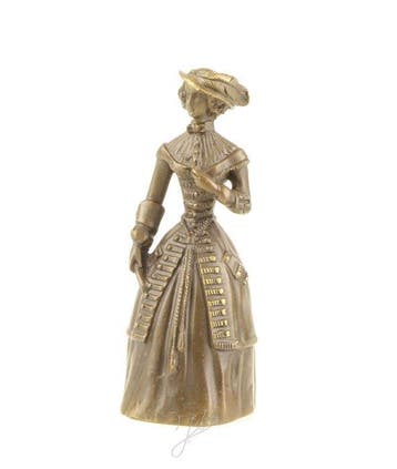 Figuur - A FIGURAL BRONZE TABLE BELL NO Reserve Price -