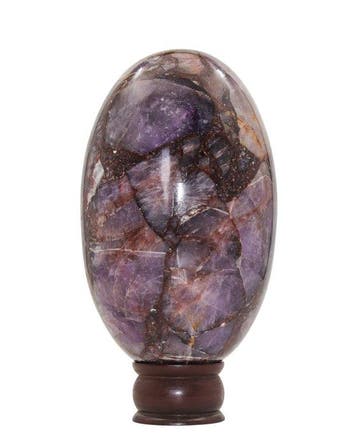 KAMR GEM Natuurlijk Chevron Amethyst Kosmisch Ei 190 mm, Verzamelen