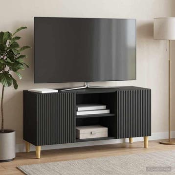 vidaXL TV-kast 102 x 34,5 x 50 cm Zwart Bewerkt hout, Minder dan 50 cm, Verzenden, Nieuw, Minder dan 100 cm