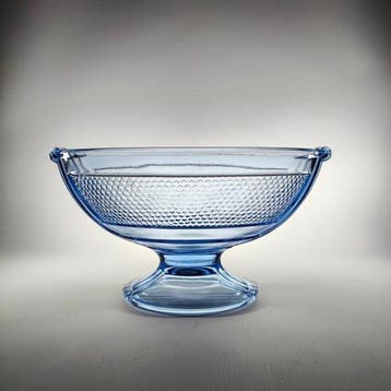 Schaal - art deco schaal op voet - Glas