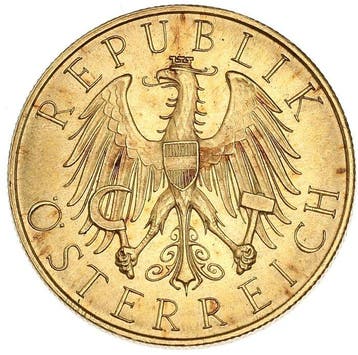 1900-2000 - Goud .900 - 25 Schilling