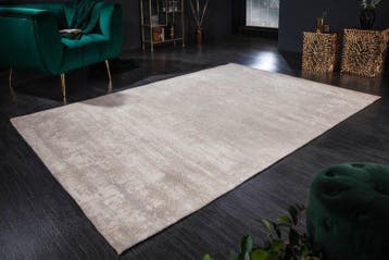 Vintage tapijt MODERN ART 240x160cm beige verwassen used, Ophalen of Verzenden, Nieuw