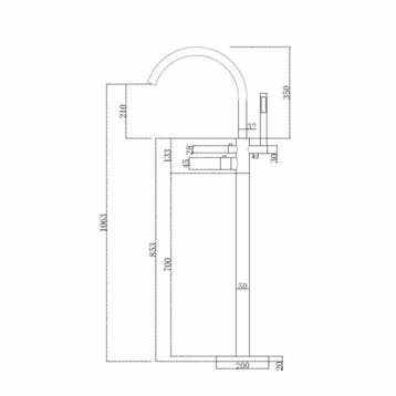 Thermostatische Badkraan Importa Vrijstaand Chroom, Ophalen of Verzenden, Nieuw