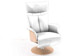 Relaxfauteuil Heesch - relaxfauteuils - Wit, Huis en Inrichting, Stoelen, Nieuw, Wit, Stof