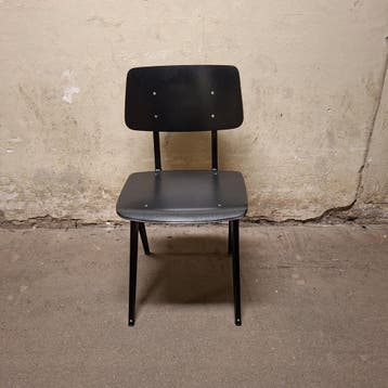 10x Galvanitas S16 Schoolstoel Zwart / Zwart Gebruikt, Gebruikt, Zwart, Hout