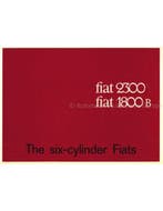 1962 FIAT 1800 B | 2300 BROCHURE ENGELS, Nieuw, Author