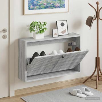 vidaXL Wandgemonteerde Schoenkast EDE 71 x 17 x 43 cm, Verzenden, Nieuw