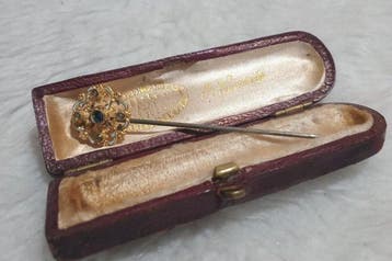 Borstornament - 18 karaat Geel goud, Roségoud, Platina -, Sieraden, Tassen en Uiterlijk, Antieke sieraden