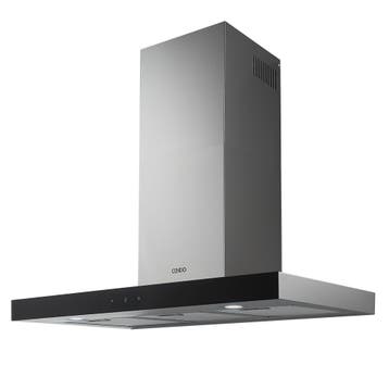 Afzuigkap RVS | 90 cm | Black Finish | KR5590EPDZ-V2, Wandschouwkap, Recirculatie, Nieuw, Ophalen of Verzenden