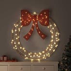 vidaXL Krans met 150 LED Warmwit 121 x 121 x 10 cm PET, Diversen, Kerst, Verzenden, Nieuw