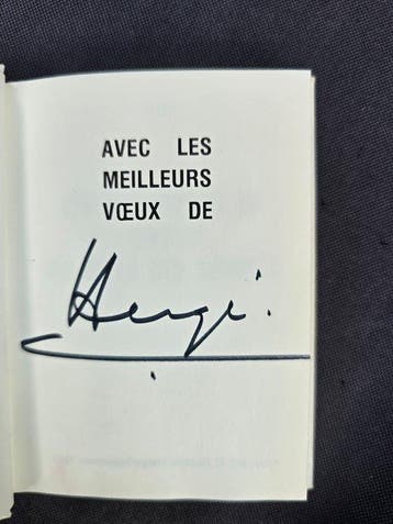 Collection de 72 documents dont la plupart signés par Hergé, Nieuw