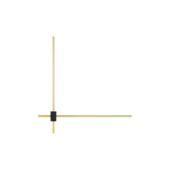 Wandlamp | COMO | 12W | 2x 60cm | Goud | IP20, Huis en Inrichting, Lampen | Wandlampen, Nieuw, Metaal, Ophalen of Verzenden