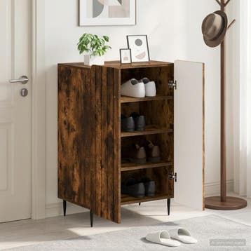 vidaXL Schoenenkast ZWOLLE 59,5 x 39,5 x 91,5 cm Bewerkt, Huis en Inrichting, Verzenden, Nieuw