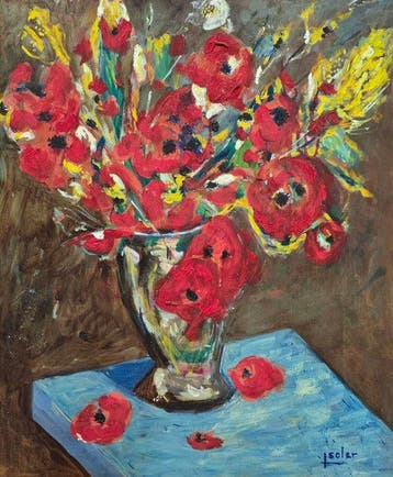 Josep Soler (1941) - NO RESERVE - El jarrón rojo, Antiek en Kunst, Kunst | Schilderijen | Klassiek