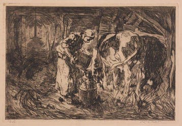 Willem Hendrik van der Nat (1864–1929) - Melken, Antiek en Kunst