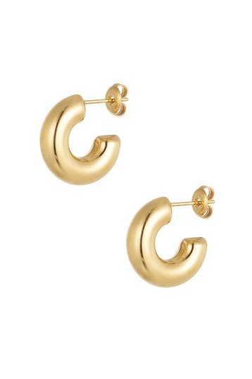 Goudlief Oorbellen aesthetic basic halve kleine maan, Verzenden, Nieuw, Zilver, Overige materialen