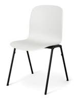 Steelcase Cavatina stoel, 4-poot, zwart-grijs, Huis en Inrichting, Stoelen, Ophalen of Verzenden, Gebruikt, Grijs