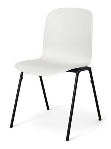 Steelcase Cavatina stoel, 4-poot, zwart-grijs, Ophalen of Verzenden, Gebruikt, Grijs