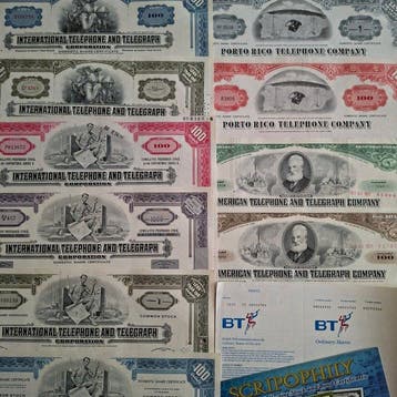Document - 20 Historic Telephony & Telegraphy shares -, Antiek en Kunst