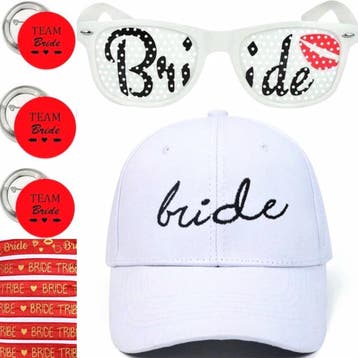Vrijgezellenfeest set met bril, cap, buttons en armbanden, Verzenden, Nieuw, Feestartikel, Geboorte of Huwelijk