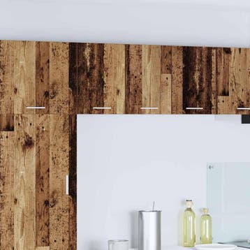 vidaXL Hangkast 2 st Oude Hout en Wit Bewerkt hout, Verzenden, Nieuw, Bruin
