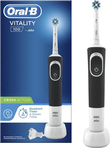 Elektrische Tandenborstel Oral-B Vitality 100 CrossAction Zw, Verzenden, Nieuw
