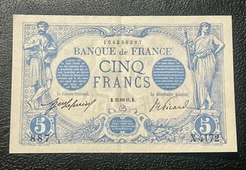 Frankrijk. - 5 Francs - 23/01/1915 - Pick 70 (Zonder