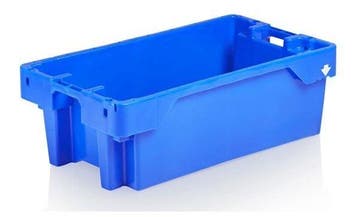 Blauwe Stapelbare viskrat 60 liter, Verzenden, Nieuw in verpakking