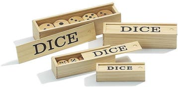 Set van 5 houten dobbelstenen 20mm | Philos - Spelonderdelen, Hobby en Vrije tijd, Verzenden, Nieuw