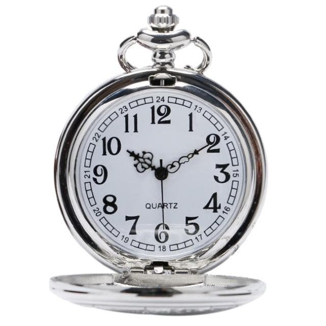 Fako - Zakhorloge - XXL - Geo - Ø 47mm - Zilverkleurig, Sieraden, Tassen en Uiterlijk, Horloges | Heren, Verzenden