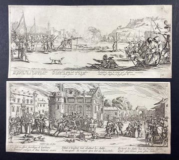 Jacques Callot (1592-1635), da - 2 tavv. da Les misères et