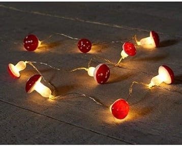 Led lichtjes paddestoel warmwit 10 leds 1 meter met, Ophalen of Verzenden, Nieuw