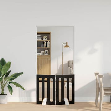 vidaXL Opvouwbaar huisdierhek 2 pcs Zwarte Eik 100,5 x 38 x, Verzenden, Nieuw