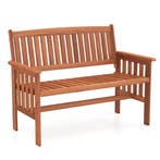 LIVSK Houten Tuinbank - Stevig Frame - 110° Verstelbare Rugl, Tuin en Terras, Verzenden, Nieuw