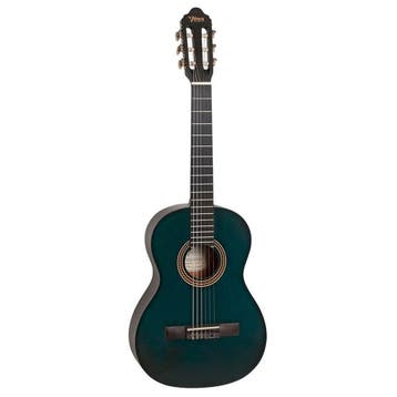 Valencia VC203TBU Klassieke Gitaar 3/4 Blue Satin, Ophalen of Verzenden, Nieuw