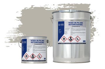 Wixx 2K PU 450 Betoncoating RAL 7038 | Agaatgrijs 10L, Nieuw, Verf, Grijs, Verzenden