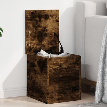 vidaXL Opbergbox 30x35x35 cm bewerkt hout gerookt, Huis en Inrichting, Woonaccessoires | Kisten, Verzenden, Nieuw