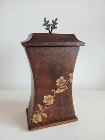 Doos - Hout, Metaal - Geen reserveprijs!, Antiek en Kunst